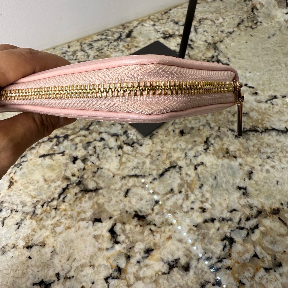 Love Moschino Portafogli Pu Rosa Zip Around Wallet Like New - Picture 5 of 14